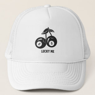 8 Ball Trucker Hat Lucky Me Cherries