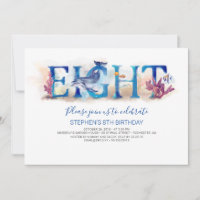 8 Birthday Invitation Under the Sea Marine World
