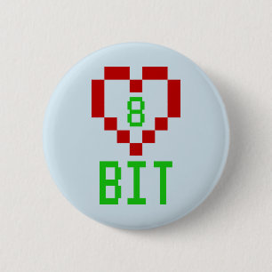 8 Bit 2 Inch Round Button