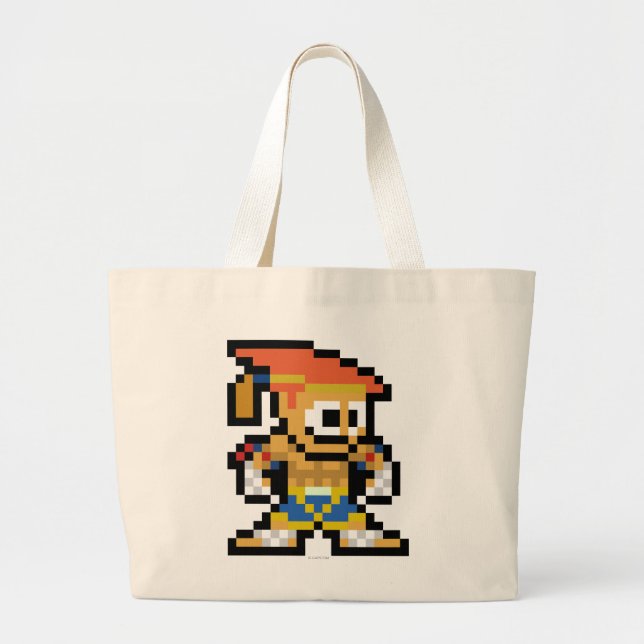 8-Bit Adon Large Tote Bag (Front)