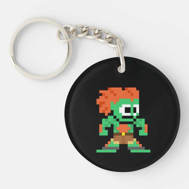 8-Bit Blanka Keychain (Front)