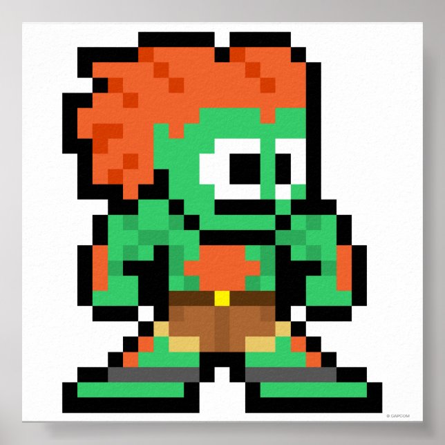 8-Bit Blanka Poster (Front)
