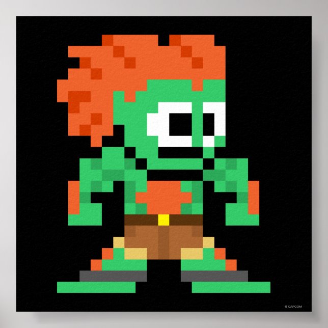 8-Bit Blanka Poster (Front)