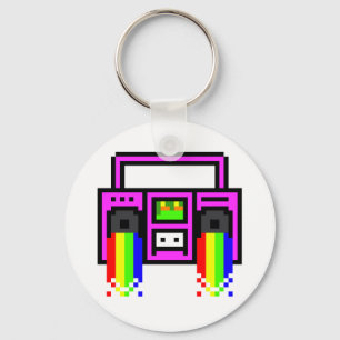 8 Bit Boom Box Keychain