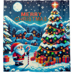 8 bit Christmas tree & Santa