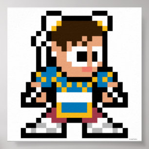 8-Bit Chun-Li Poster