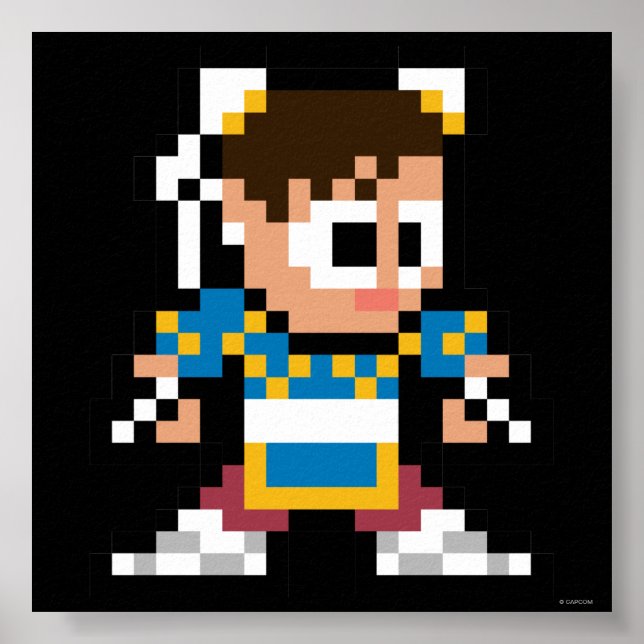 8-Bit Chun-Li Poster (Front)