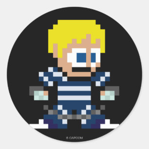 8-Bit Cody Classic Round Sticker