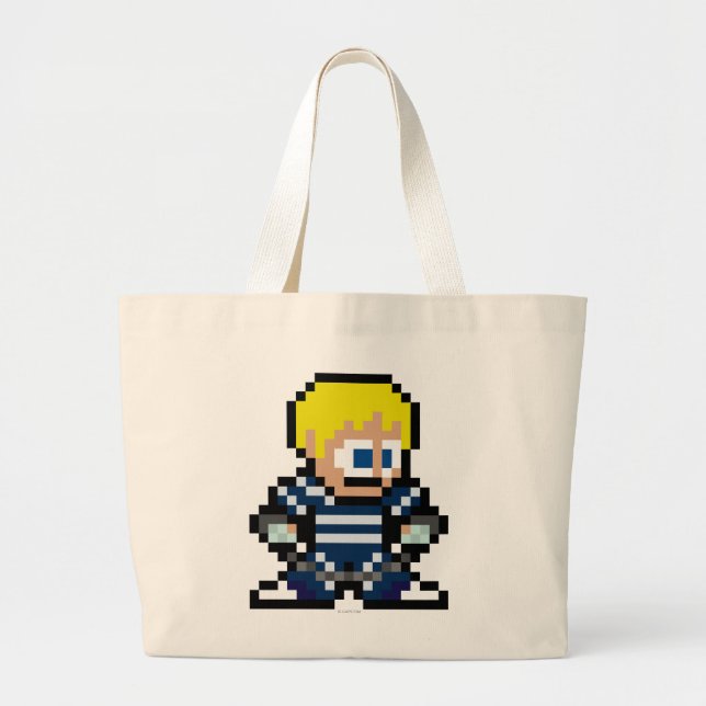 8-Bit Cody Large Tote Bag (Front)