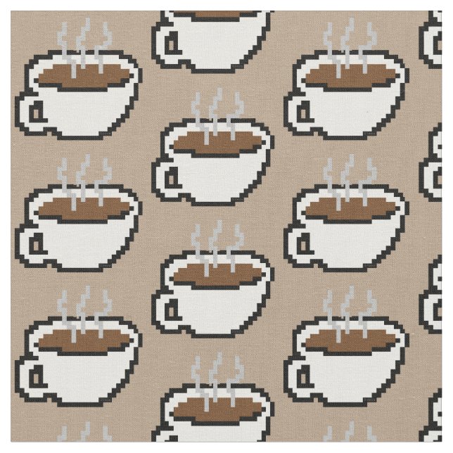 8-bit Coffee Fabric (Close Up)