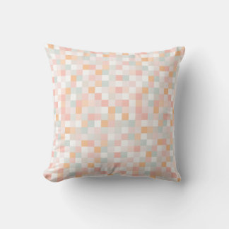 8-Bit Computer Game Pixel Rainbow Block Throw Pillow