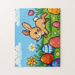 8 bit cute Easter bunny/rabbit Jigsaw Puzzle<br><div class="desc">.</div>
