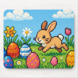 8 bit cute Easter bunny/rabbit Mouse Pad