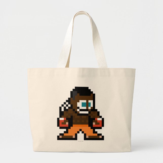 8-Bit Deejay Large Tote Bag (Front)
