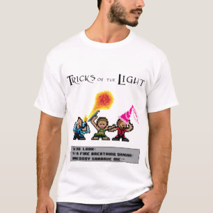 8 Bit Dragon and Shield Fire Blast T-Shirt