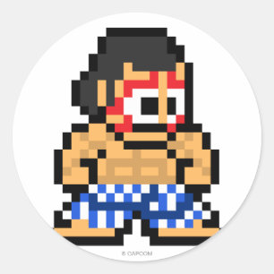8-Bit E. Honda Classic Round Sticker