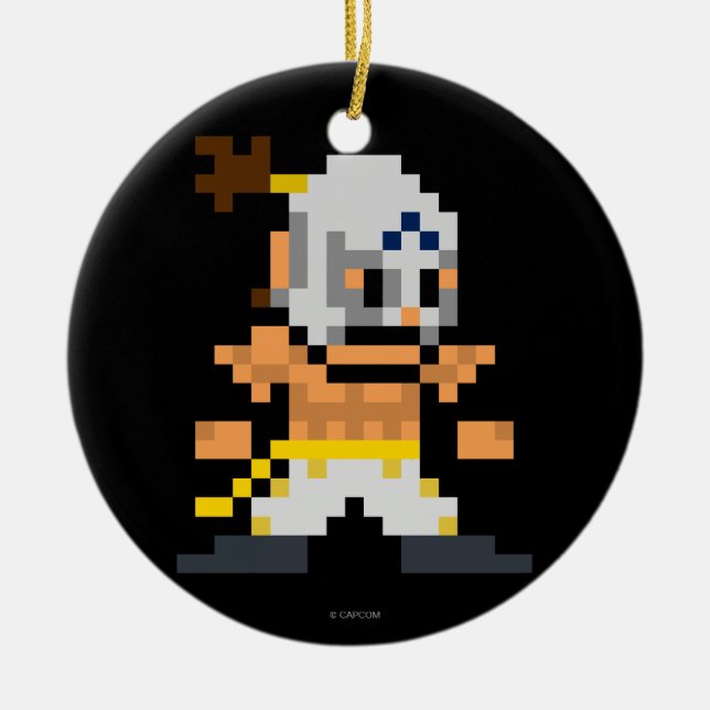 8-Bit El Fuerte Ceramic Ornament (Front)