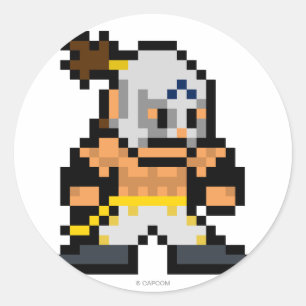 8-Bit El Fuerte Classic Round Sticker