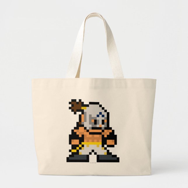 8-Bit El Fuerte Large Tote Bag (Front)