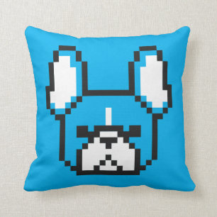 8-bit Frenchie Pillow