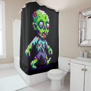 8-bit funny zombie Halloween