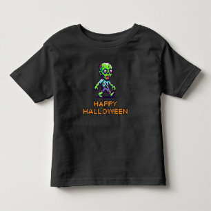 8-bit funny zombie Halloween Toddler T-shirt