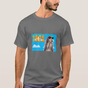8-Bit Game Over Afghan Hound T-Shirt