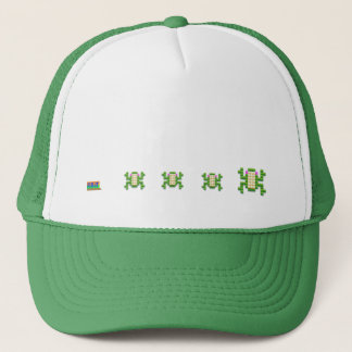 8 bit gamer frog cap