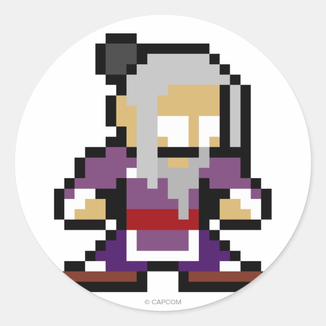 8-Bit Gen Classic Round Sticker (Front)