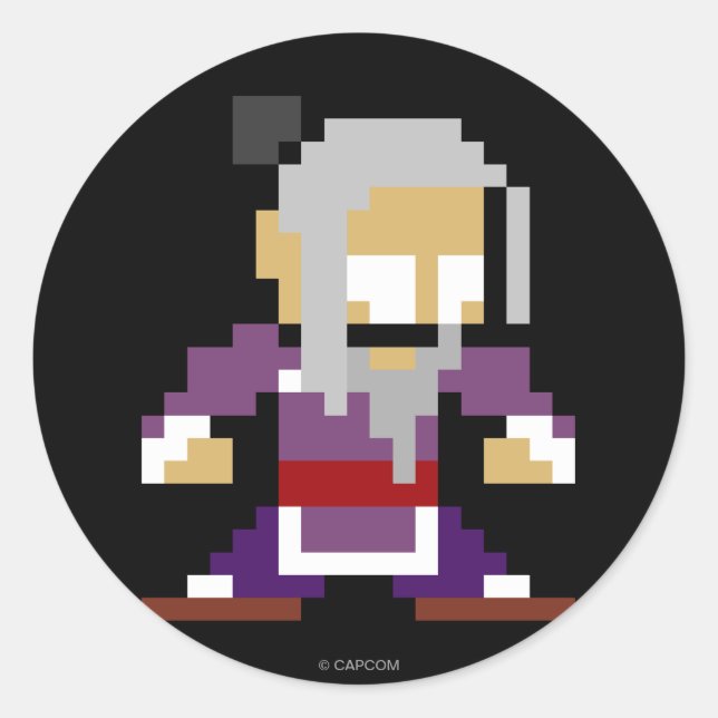 8-Bit Gen Classic Round Sticker (Front)