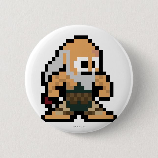 8-Bit Gouken 2 Inch Round Button (Front)