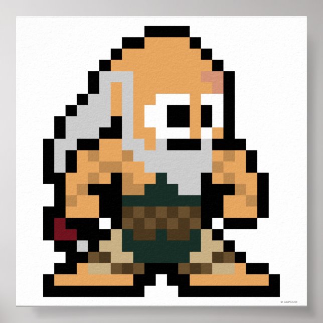 8-Bit Gouken Poster (Front)