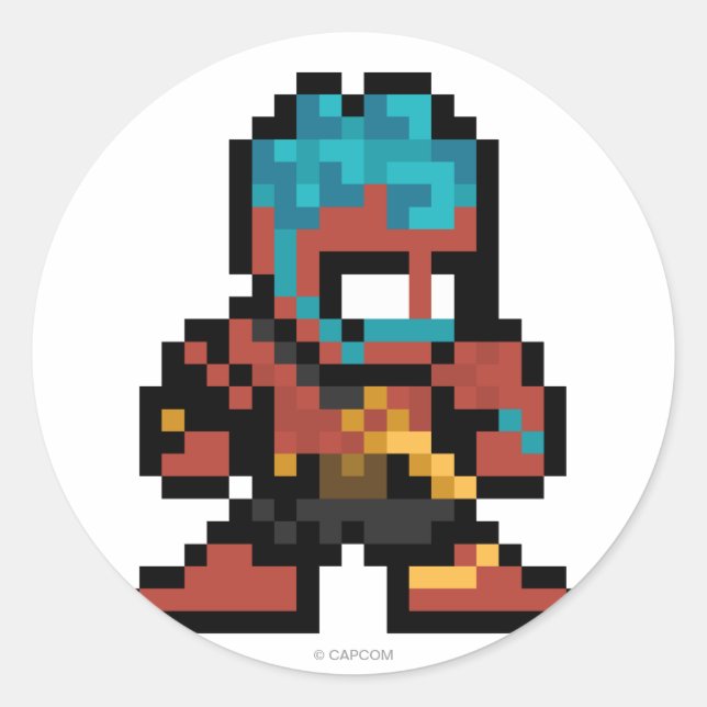 8-Bit Hakan Classic Round Sticker (Front)
