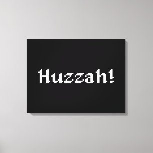 8 Bit Huzzah! Canvas Print