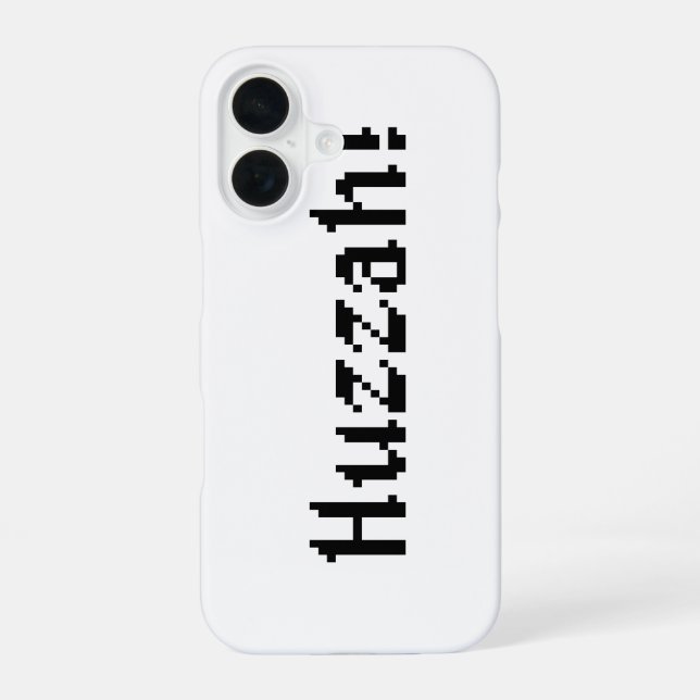 8 Bit Huzzah! iPhone 16 Case (Back)