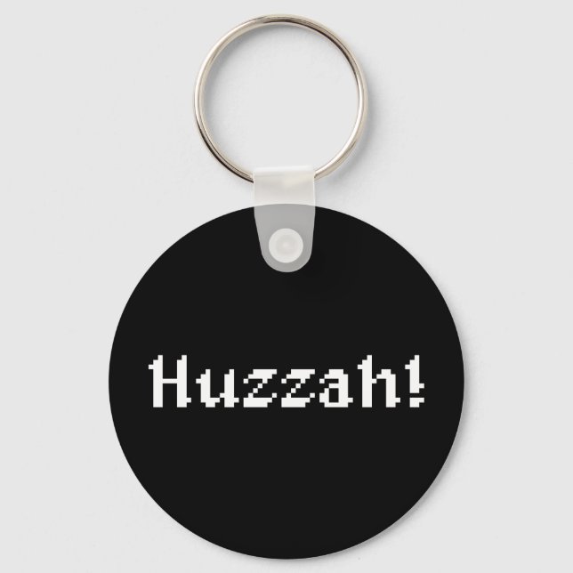 8 Bit Huzzah! Keychain (Front)