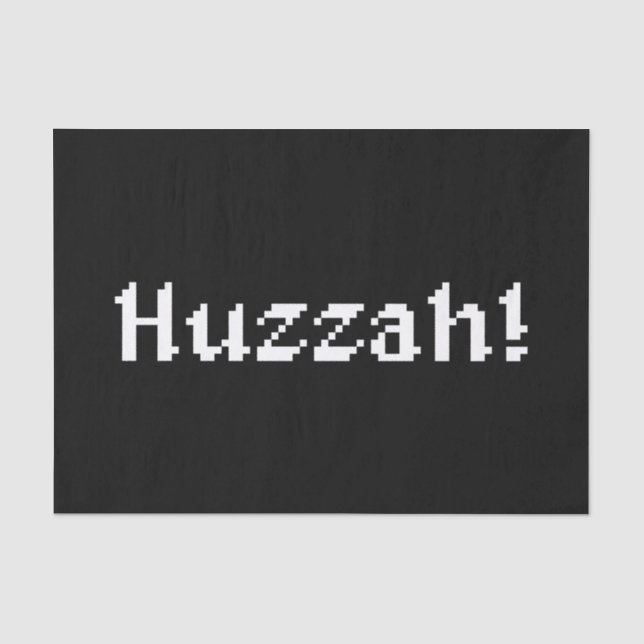 8 Bit Huzzah! Tissue Paper (Front)