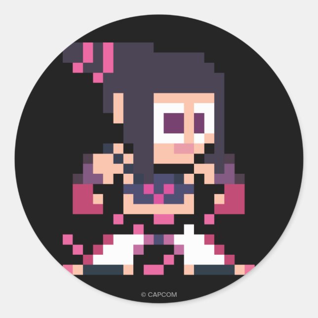 8-Bit Juri Classic Round Sticker (Front)