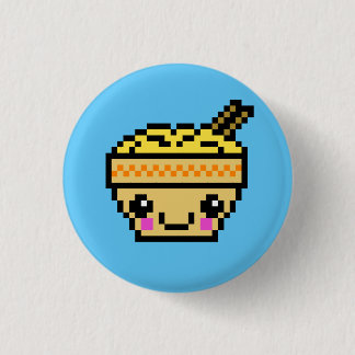 8 Bit Kawaii Ramen 1 Inch Round Button