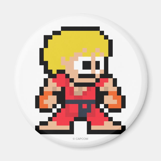 8-Bit Ken Magnet (Front)