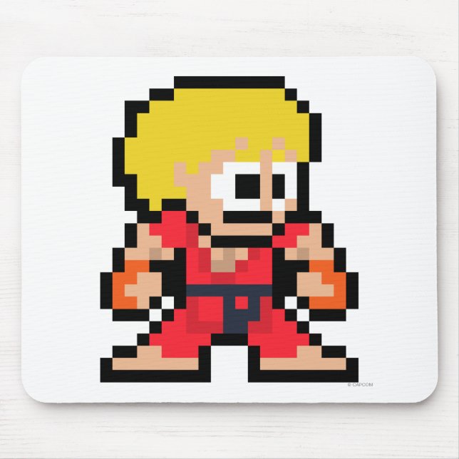 8-Bit Ken Mouse Pad (Front)