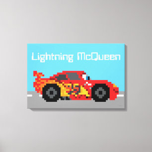 8-Bit Lightning McQueen Canvas Print