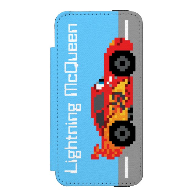 8-Bit Lightning McQueen Incipio iPhone Wallet Case (Folio Front)