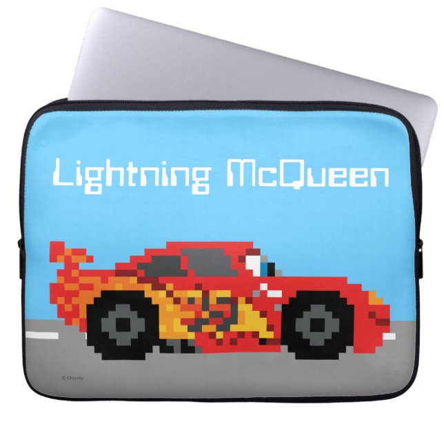 8-Bit Lightning McQueen Laptop Sleeve (Front)