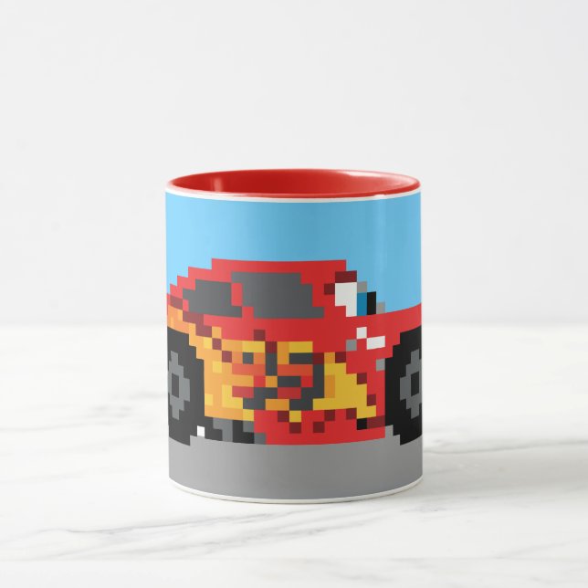 8-Bit Lightning McQueen Mug (Center)