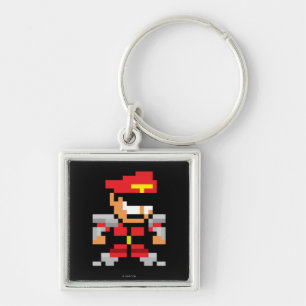 8-Bit M. Bison Keychain