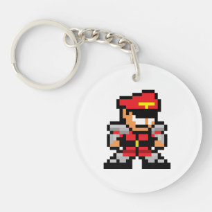 8-Bit M. Bison Keychain