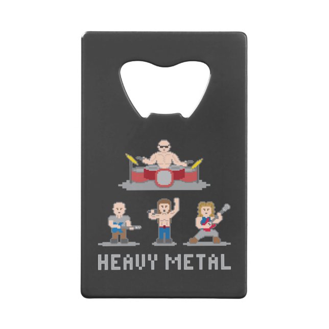 8 Bit Metal Band Wallet Bottle Opener (Front)