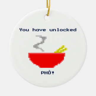 8-Bit Pho Ceramic Ornament
