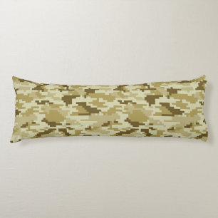 8 Bit Pixel Digital Desert Camouflage / Camo Body Pillow